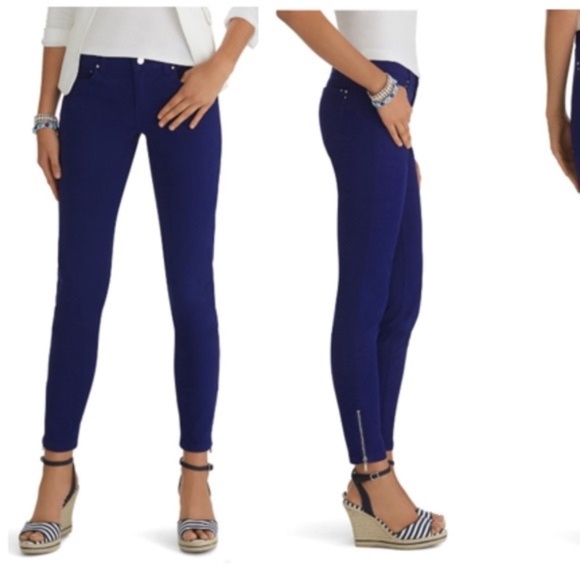 White House Black Market Pants - White House Black Market Cobalt Blue Skimmer Pants